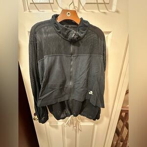 Nike Black Mesh Zip-Up Hoodie